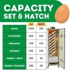 HB700C Egg Incubator with Hatcher Combo. Automatic Egg Turning and Humidity Control, Adjustable Egg Setter Trays, Perfect Poultry Incubator, Set and Forget Design. - Cimuka by Hatching Time