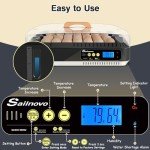 Sailnovo 35-65 Egg Incubator with Automatic Egg Turner, ℉ Temperature Display and Control, Auxiliary Humidity Control, Hatcher Breeder for Hatching and Breeding Chickens, Quail, Ducks, Geese Eggs