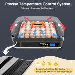 Sailnovo 35-65 Egg Incubator with Automatic Egg Turner, ℉ Temperature Display and Control, Auxiliary Humidity Control, Hatcher Breeder for Hatching and Breeding Chickens, Quail, Ducks, Geese Eggs