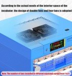 Egg Incubator, Egg Incubator with Temperature Control & Humidity Display,LED High-Efficiency Automatic Egg Turning, for Hatching Chicken Duck Quail Eggs Incubators for Hatching Chicken (192 Egg)