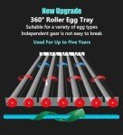 Egg Incubator, Egg Incubator with Temperature Control & Humidity Display,LED High-Efficiency Automatic Egg Turning, for Hatching Chicken Duck Quail Eggs Incubators for Hatching Chicken (192 Egg)