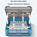 Egg Incubator, Fully Automatic Poultry Hatcher + Intelligent Temperature Control and Humidity Control, Efficient Turning Hatcher for Chickens Ducks Geese Birds