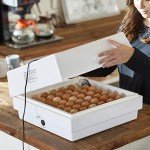 Farm Innovators 4250 Heated Digital Circulated Air Incubator (encubadora para huevos) w/Automatic Egg Turner for Improved Egg Hatching, White (2 Pack)