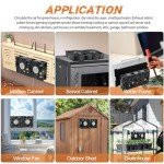 WDERAIR 2 x 120mm Computer Fan with AC Plug 110V 120V 220V 240V for Server Rack Cabinet Mount Small Window Exhaust Cooler (12038)