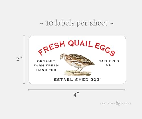 Custom Quail Egg Carton Labels - Retro Design