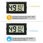 Weewooday Mini Digital Temperature Humidity Meters Gauge with Probe Gauge LCD Fahrenheit Display Thermometer Hygrometer for Incubator Reptile Plant Greenhouse Chicken Coop Garden(Black, 3 Pieces)