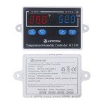 KETOTEK Temperature Humidity Controller Digital Thermostat Module 120V, Heating Cooling Humidification and dehumidification Control 110V 10A, Fahrenheit Display