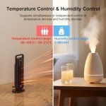 KETOTEK Digital Temperature and Humidity Controller Outlet, Reptile Thermostat Plug Dual Stage Pre-Wired for Mushroom Greenhouse Homebrew