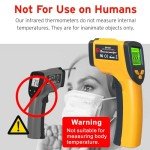 Infrared Laser Thermometer, Digital Infrared Laser Thermometer Gun with Adjustable Emissivity, IR Thermometer Temperature Gun for Cooking, Pizza Oven & Engine, -58℉～1022℉(-50℃～550℃)