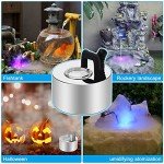 FITNATE 350ml/H Mist Maker Metal Fogger Atomizer for Water Fountain Pond Pot Rockery Sink, with Removable Splash Guard,Atomized disc and Changing Tools