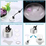 FITNATE 350ml/H Mist Maker Metal Fogger Atomizer for Water Fountain Pond Pot Rockery Sink, with Removable Splash Guard,Atomized disc and Changing Tools