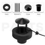 Mxmoonant Black Splash Guard & Float for Single-Head Ultrasonic Mist Maker Water Depth Greater Than 10cm/3.94inch(No Mist Maker Machine)