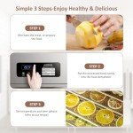 Ausegia Commercial Large 12 Trays Food Dehydrator, Usable Area up to 22.67ft², 1200W Full Stainless Steel Dryer Machine, up to 190℉ Temperature, for Meat, Fruit, Beef, Herbs, and Pet Food