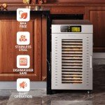 Septree Commercial Food Dehydrator 18 Trays, 1500W Large Capacity 32.6ft² Food Dryer Machine for Jerky, Meat, Fruit, Herbs, Full Stainless Steel Industrial Dehydrater Biltong Maker