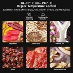 Commercial Food Dehydrator for Jerky, Large Drying Space with 20 Stainless Steel Trays, 1700W Dehydrated Dryer, 24H Timer, 194°F Temperature Control, for Herbs, Meat, Fruit, and Yogurt