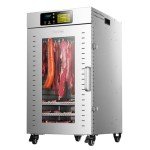 Septree Commercial Food Dehydrator 18 Trays, 1500W Large Capacity 32.6ft² Food Dryer Machine for Jerky, Meat, Fruit, Herbs, Full Stainless Steel Industrial Dehydrater Biltong Maker