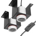 Trakem Reptile Ceramic Socket, Heat Lamp Holder for Terrariums and Vivariums, Gecko Lizard Heat Lamp Bracket Light Fixture, Bulb Not Included