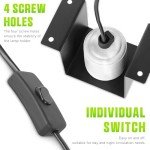 Trakem Reptile Ceramic Socket, Heat Lamp Holder for Terrariums and Vivariums, Gecko Lizard Heat Lamp Bracket Light Fixture, Bulb Not Included