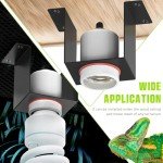 Trakem Reptile Ceramic Socket, Heat Lamp Holder for Terrariums and Vivariums, Gecko Lizard Heat Lamp Bracket Light Fixture, Bulb Not Included