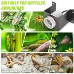 Trakem Reptile Ceramic Socket, Heat Lamp Holder for Terrariums and Vivariums, Gecko Lizard Heat Lamp Bracket Light Fixture, Bulb Not Included