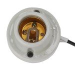 Aqur2020 Reptile Ceramic Heat Lamp Holder, Light Fixture Holder E27 Socket High Temperature Proof, Easy Installation, Universal Usage for Tortoise (US Plug 120V)
