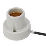 Aqur2020 Reptile Ceramic Heat Lamp Holder, Light Fixture Holder E27 Socket High Temperature Proof, Easy Installation, Universal Usage for Tortoise (US Plug 120V)