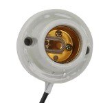 Aqur2020 Reptile Ceramic Heat Lamp Holder, Light Fixture Holder E27 Socket High Temperature Proof, Easy Installation, Universal Usage for Tortoise (US Plug 120V)