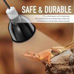 ReptiKing Reptile Light Fixture, 5.5'' Standard Dome, Fits Reptile Heat Lamp Bulb/Ceramic Heat Emitter, Reptile Heat Lamp Fixture