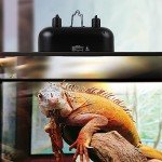 DXOPHIEX 15inch Dual Reptile Light Fixture, Max 150W Reptile Heat Lamp Fixture with 2PCS 150W Ceramic Heat Emitter, Double Dome UVB Reptile Light Fixture for Reptile Terrarium and Tortoise Habitat