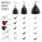 ReptiKing Reptile Light Fixture, 5.5'' Standard Dome, Fits Reptile Heat Lamp Bulb/Ceramic Heat Emitter, Reptile Heat Lamp Fixture