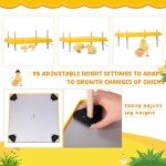 VIHOSE 20" x 20" Extra Large Brooder Heater for Chicks Brooder Heating Plate Pet and Poultry Warmer Warms up to 55 Chicks Adjustable Height and Livable Temperature 140 Fahrenheit