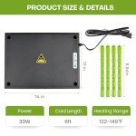 Shaledig Chick Brooder Heater Plate, Brooder Plate for Chicks with Adjustable Height & Temperature Display for Baby Chick&Duck, 30W Constant Temperature Control Chick Warmer for Energy Saving(12"x16")