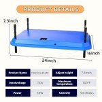 Coop Chick Brooder Heating Plate Brooder Heat Plate Warms Up to 15 Chicks - Chick Heater with 15 Adjustable Heights Safer Alternative to Heat Lamps - 16" x 24"for Baby Chick Duckling