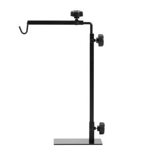 Simple Deluxe Reptile Lamp Stand Metal Floor Light Holder Basking Lamp-Holder Lamp-Support Bracket, Height Adjustable for Glass Terrarium Heating-Light, Amphibian and Aquarium Tank