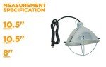 Woods 0165 Brooder Lamp with Bulb Guard;10.5 Inch Reflector and 6 Foot Cord (250 Watt; 18/2 SJTW); 0