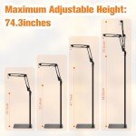 DXOPHIEX Dual Reptile Lamp Stand Reptile Light Stand with Two Flexible Brackets,Height Adjustable (15.7inch to 74.3inch) Reptile Heat Lamp Stand for Hanging Heat Lamp Holder and Light Fixture