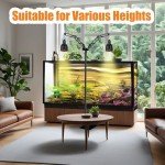 DXOPHIEX Dual Reptile Lamp Stand Reptile Light Stand with Two Flexible Brackets,Height Adjustable (15.7inch to 74.3inch) Reptile Heat Lamp Stand for Hanging Heat Lamp Holder and Light Fixture