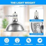 Simple Deluxe 100W Ceramic Reptile Heat Lamp Bulb & 150W Clamp Light with 8.5" Aluminum Reflector Combo for Amphibian Pets, Silver 2024 Version