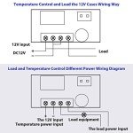 12V Electronic Temperature Controller Programmable -50 to 110 Degree Celsius Heating/Cooling Thermostat Control Switch Module NTC Waterproof Sensor Probe Dual Color LED Display Monitor (2 Pieces)