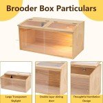 Large Wooden Chicken Brooder Box with Bulb Set and Thermometer（32x16x16 Inches）