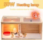 Large Wooden Chicken Brooder Box with Bulb Set and Thermometer（32x16x16 Inches）