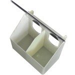 RITE FARM PRODUCTS Washable Poly Quail Pigeon Bird Feeder 2 Hole Outside Filling