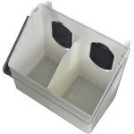 RITE FARM PRODUCTS Washable Poly Quail Pigeon Bird Feeder 2 Hole Outside Filling