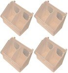 Rite Farm Products 4 Pack of 2 Hole Plastic Quail Pigeon Dove Bird Outside of CAGE Mount FEEDERS