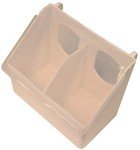 Rite Farm Products 4 Pack of 2 Hole Plastic Quail Pigeon Dove Bird Outside of CAGE Mount FEEDERS