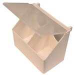 Rite Farm Products 4 Pack of 2 Hole Plastic Quail Pigeon Dove Bird Outside of CAGE Mount FEEDERS