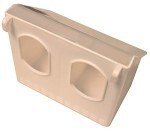 Rite Farm Products 4 Pack of 2 Hole Plastic Quail Pigeon Dove Bird Outside of CAGE Mount FEEDERS