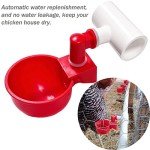 letsFix Chicken Water Cups for PVC with Tee (8 Pack), Automatic Chicken Waterer Kit for Poultry, DIY PVC Water Feeder for Chicken/Duck/Quail/Turkey