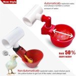 letsFix Chicken Water Cups for PVC with Tee (8 Pack), Automatic Chicken Waterer Kit for Poultry, DIY PVC Water Feeder for Chicken/Duck/Quail/Turkey