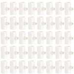 Hedume 40 Pack Chicken Waterer PVC Tee Fittings, PVC Tee Fittings for Threaded Poultry Nipples Chicken Water Drinker and Feeder Cups, Fully Automatic Poultry Waterers